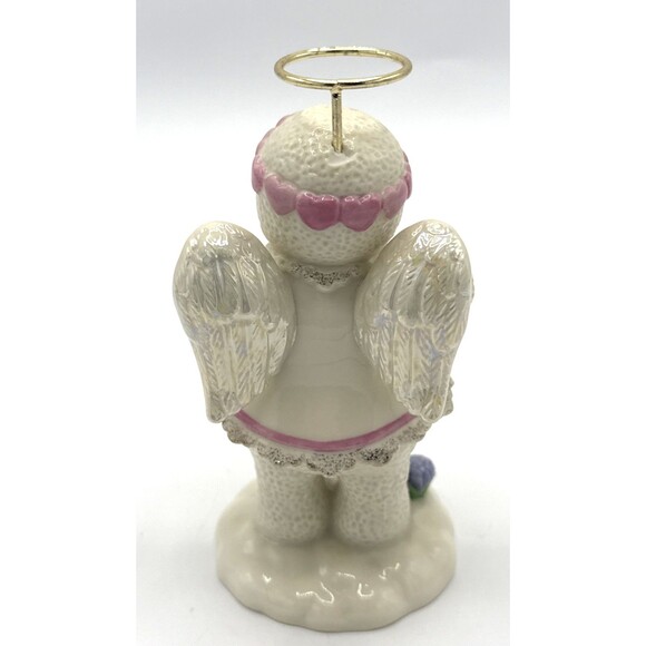 Lenox Snowy Sweetheart Angel Snow Girl Pink Hearts W/24K Gold Exclusive Edition - Picture 7 of 14
